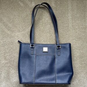 Dooney & Bourne Gorgeous Navy Blue Leather Tote Bag